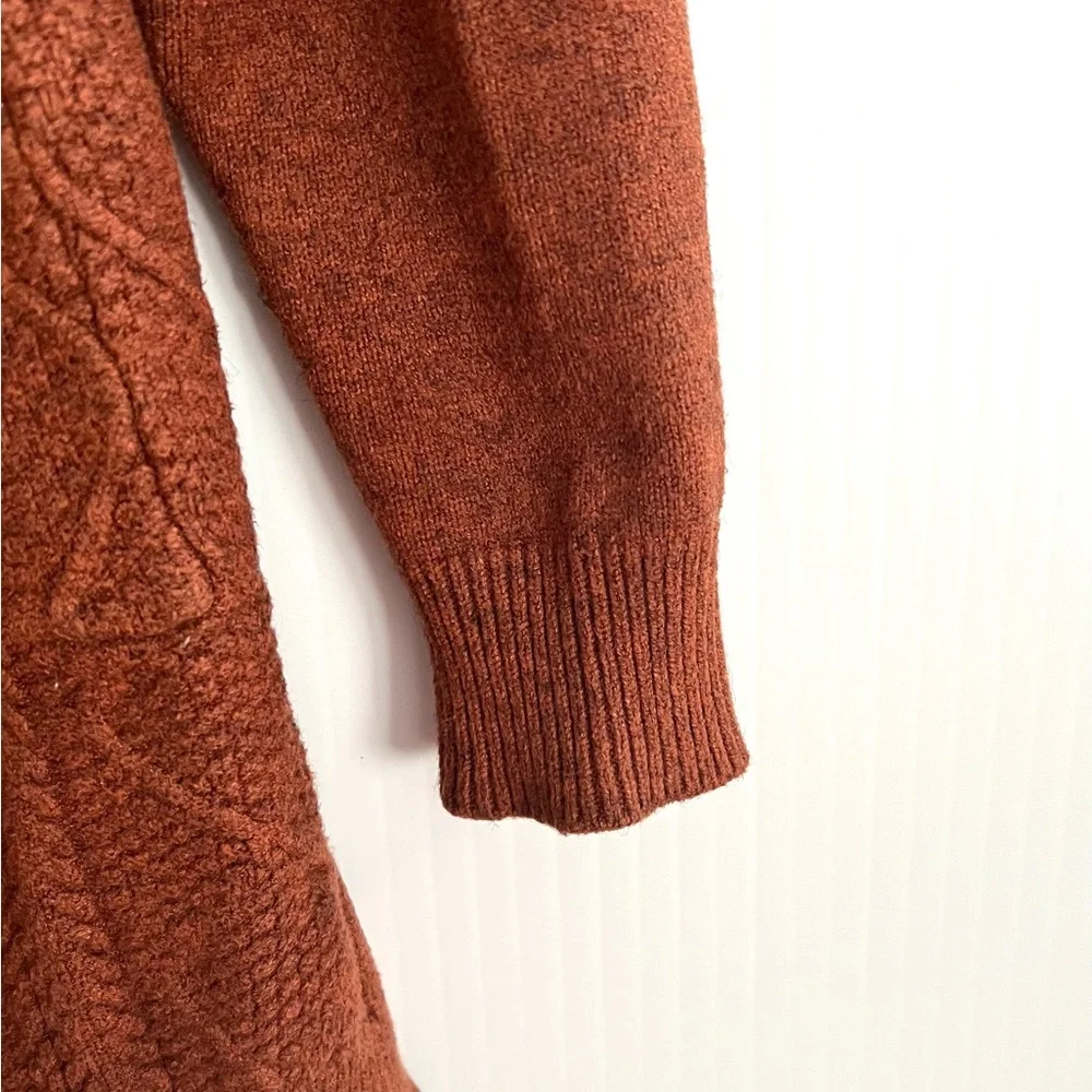 Victoria Women’s Brown/Rust  colored Knit Open Front Cardigan Sweater One size - Picture 4 of 8